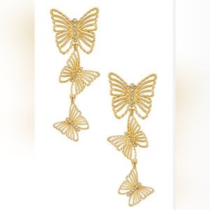 BAUBLEBAR 14k Gold Plated butterfly Earrings